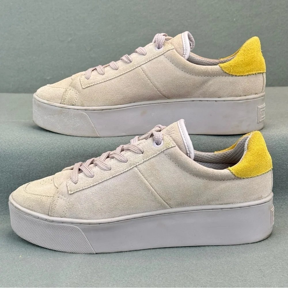 Fiever Suede Sneakers EU 39 US 8.5 Powder Pink Leather Platform Made in Brazil